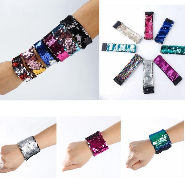 magic sequin mermaid bracelet women girl sequin wristband charm fish scales bangle jewelry gifts wristbands random colors sy222, Golden;silver
magic sequin mermaid bracelet women girl sequin wristband charm fish scales bangle jewelry gifts wristbands random colors sy222, Golden;silver