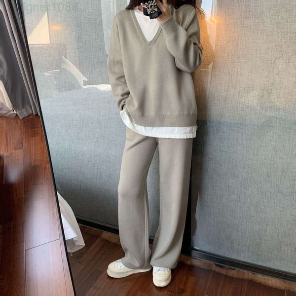 two piece dress designer xiaoxiang mingyuan style suit 22 new female fashion wool fake two-piece sweater wide leg pants casual gvu6, White
two piece dress designer xiaoxiang mingyuan style suit 22 new female fashion wool fake two-piece sweater wide leg pants casual gvu6, White