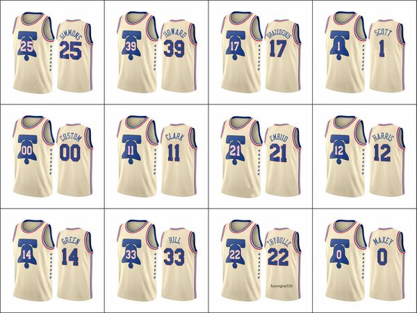 men philadelphia 76ers''gary clark ben simmons joel embiid danny green dwight howard custom earned edition cream jersey, Black
men philadelphia 76ers''gary clark ben simmons joel embiid danny green dwight howard custom earned edition cream jersey, Black