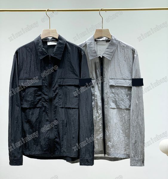 22ss men women designers jackets nylon metal letter man gradual change t shirt streetwear black silver m-2xl, Black;brown
22ss men women designers jackets nylon metal letter man gradual change t shirt streetwear black silver m-2xl, Black;brown
