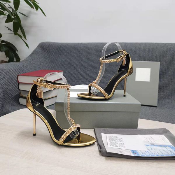 new season shoes tom mirror leather padlock pointy naked sandals form chain t-strap gold lock 105mm high heel party, Black
new season shoes tom mirror leather padlock pointy naked sandals form chain t-strap gold lock 105mm high heel party, Black