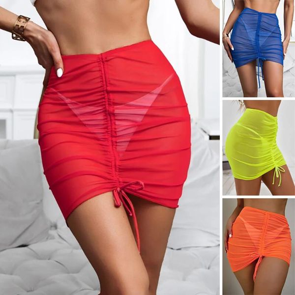 women's swimwear solid mesh swimdress for women ruched swim skirt high waisted bikini bottom hipster drawstring hip summer beach wearwo, White;black
women's swimwear solid mesh swimdress for women ruched swim skirt high waisted bikini bottom hipster drawstring hip summer beach wearwo, White;black