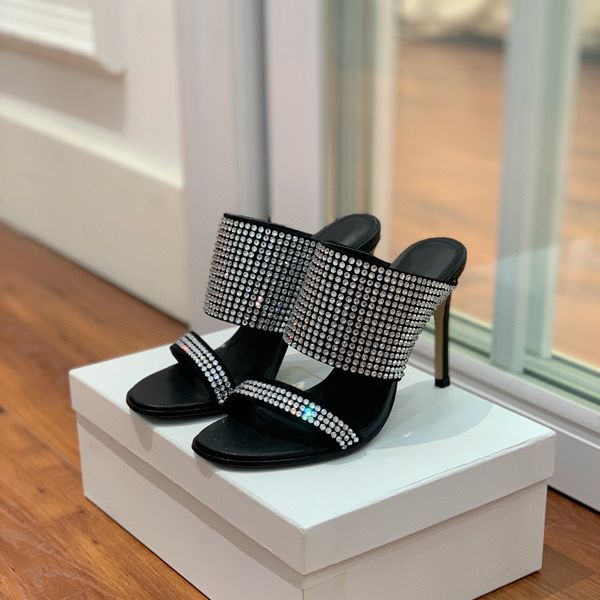 brand banquet thin high heels leather slippers for women peep toe crystals mules women mules ladies dress pumps females sandals, Black
brand banquet thin high heels leather slippers for women peep toe crystals mules women mules ladies dress pumps females sandals, Black