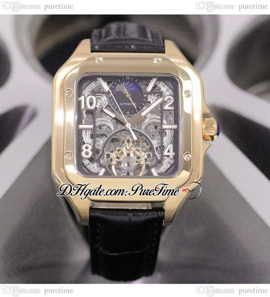 xl 100 a23j automatic moon phase tourbillon mens watch yellow gold black inner skeleton dial stick number markers leather strap watches pure, Slivery;brown
xl 100 a23j automatic moon phase tourbillon mens watch yellow gold black inner skeleton dial stick number markers leather strap watches pure, Slivery;brown