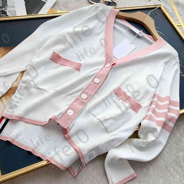designer womens knit t-shirt fashion ice silk contrast cardigan jacket summer breathable comfortable loose platform sandals, White
designer womens knit t-shirt fashion ice silk contrast cardigan jacket summer breathable comfortable loose platform sandals, White