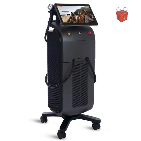 three wavelength diode laser machine with double powerful handle 1064nm 808nm 755nm for painless hair removal, Black
three wavelength diode laser machine with double powerful handle 1064nm 808nm 755nm for painless hair removal, Black