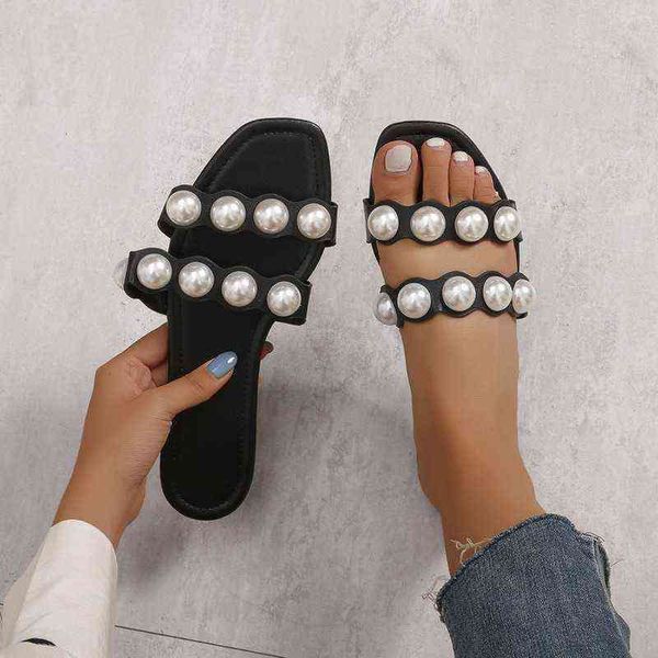 slippers flat women's flip flops summer shoes woman with pearl open toe large size ladies beach solid female slides 220530, Black
slippers flat women's flip flops summer shoes woman with pearl open toe large size ladies beach solid female slides 220530, Black