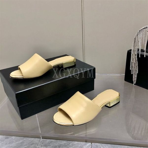 30% off 2022 slippers brand luxury real leather square low heel women slippers open toe chunky heel lady sandals slip on slides, Black
30% off 2022 slippers brand luxury real leather square low heel women slippers open toe chunky heel lady sandals slip on slides, Black