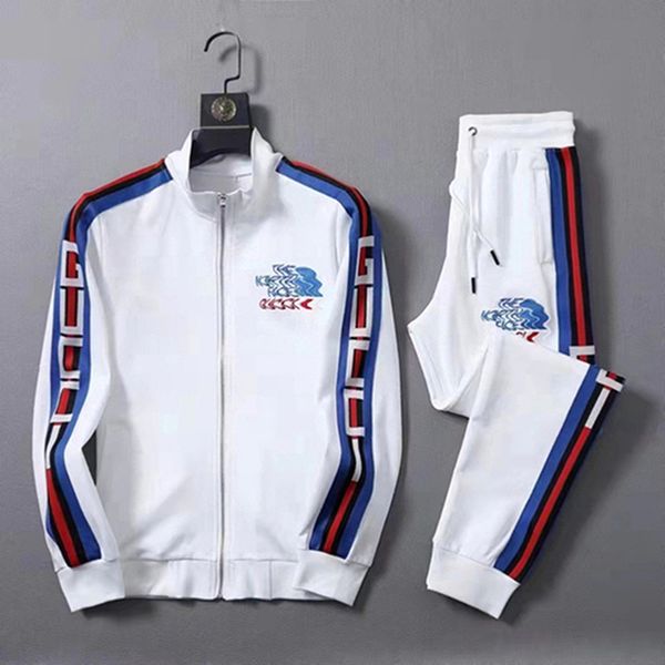 men women tracksuits two pieces set jacket & pants with letters and strips printed gg789, Gray
men women tracksuits two pieces set jacket & pants with letters and strips printed gg789, Gray