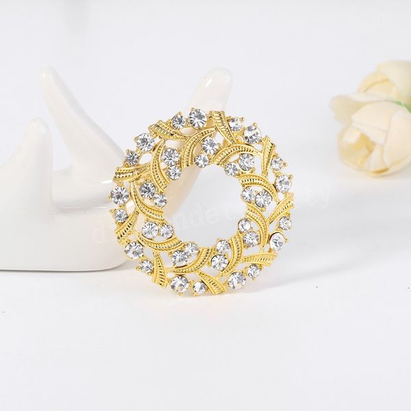 rhinestone round gold brooch crystal pin fashion jewelry for women pins backpacks gift, Gray
rhinestone round gold brooch crystal pin fashion jewelry for women pins backpacks gift, Gray