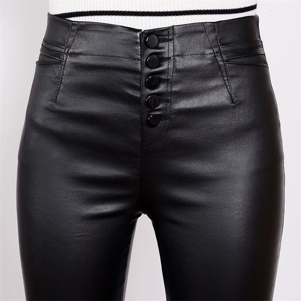spring autumn winter women's slim leggings high waist elastic plus plush pu leather pants women faux leather 183e 201228, Black;white
spring autumn winter women's slim leggings high waist elastic plus plush pu leather pants women faux leather 183e 201228, Black;white