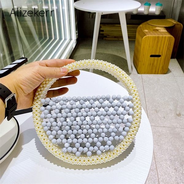 hollow out round pearls handbag korean handmade woven beaded small clutch purse female chic beach bag summer holiday 220809
hollow out round pearls handbag korean handmade woven beaded small clutch purse female chic beach bag summer holiday 220809