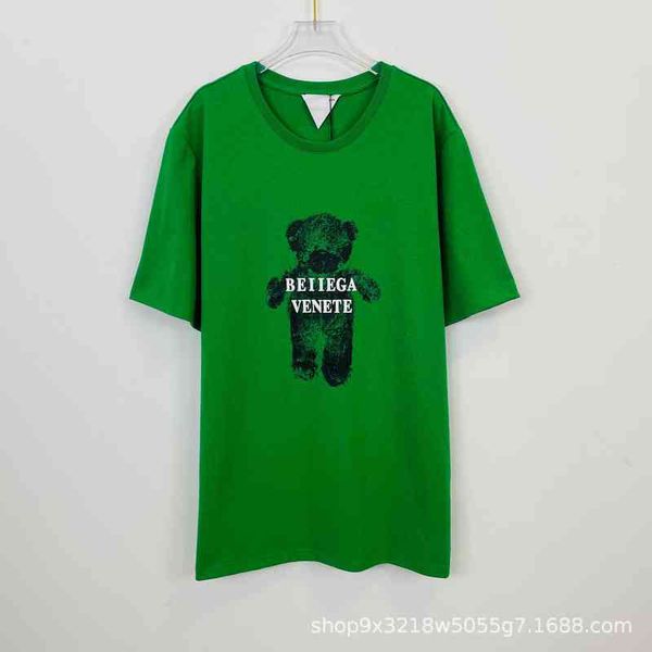 women's t-shirt high version 22 bv foam letter glue cartoon bear men's and women's same t-shirt round neck short sleeve loose, White
women's t-shirt high version 22 bv foam letter glue cartoon bear men's and women's same t-shirt round neck short sleeve loose, White