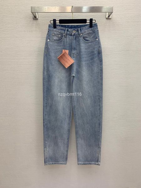 women's jeans 21 washed pants cotton fabric letter embroidery back cloth label pocket notch design trouser leg split jeans, Blue
women's jeans 21 washed pants cotton fabric letter embroidery back cloth label pocket notch design trouser leg split jeans, Blue