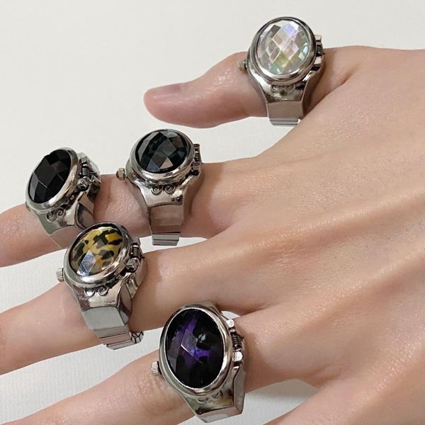 cluster rings fflacell 2022 individuality vintage punk elastic stretchy leopard oval quartz watch for women man couple accessories, Golden;silver
cluster rings fflacell 2022 individuality vintage punk elastic stretchy leopard oval quartz watch for women man couple accessories, Golden;silver