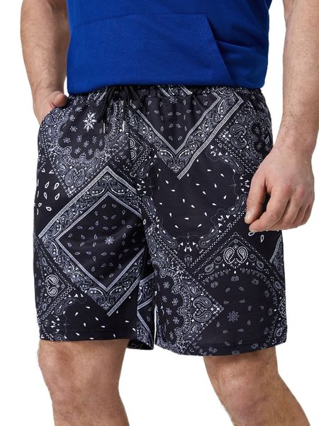 extended sizes men paisley & scarf print drawstring waist shorts c3zy#, White;black
extended sizes men paisley & scarf print drawstring waist shorts c3zy#, White;black