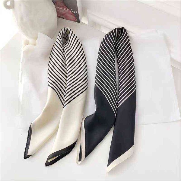 style temperament small fragrance silk scarf stripe settle down sun li same square towel simple korean version black and white, Blue;gray
style temperament small fragrance silk scarf stripe settle down sun li same square towel simple korean version black and white, Blue;gray