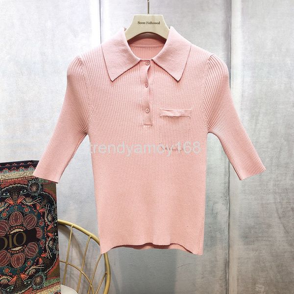 women's knits & tees special polo shirt pit strip thin pocket knit pink girl stripe short sleeve t-shirt, White
women's knits & tees special polo shirt pit strip thin pocket knit pink girl stripe short sleeve t-shirt, White