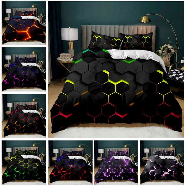 geometric duvet cover set multicolor honeycomb hexagon bedding theme metal texture streamline design qulit
geometric duvet cover set multicolor honeycomb hexagon bedding theme metal texture streamline design qulit