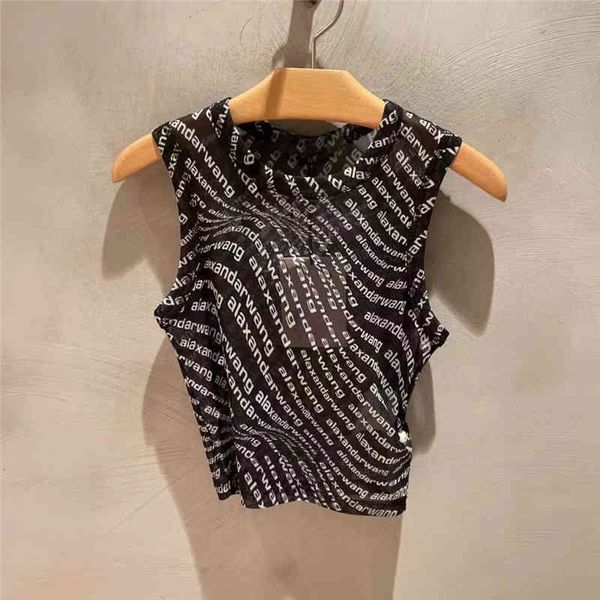 women's t-shirt dang family wave print all over lettering screen perspective sleeveless t-shirt vest long sleeved female, White
women's t-shirt dang family wave print all over lettering screen perspective sleeveless t-shirt vest long sleeved female, White