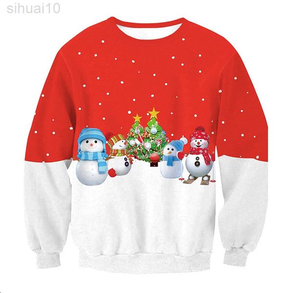 men women autumn winter ugly christmas sweater 3d christmas tree snowman printed holiday party sweatshirt pullover xmas jumpers l220801, White;black
men women autumn winter ugly christmas sweater 3d christmas tree snowman printed holiday party sweatshirt pullover xmas jumpers l220801, White;black