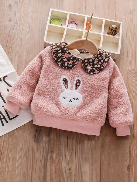baby contrast floral peter-pan collar cartoon embroidery flannel sweatshirt she, Black
baby contrast floral peter-pan collar cartoon embroidery flannel sweatshirt she, Black