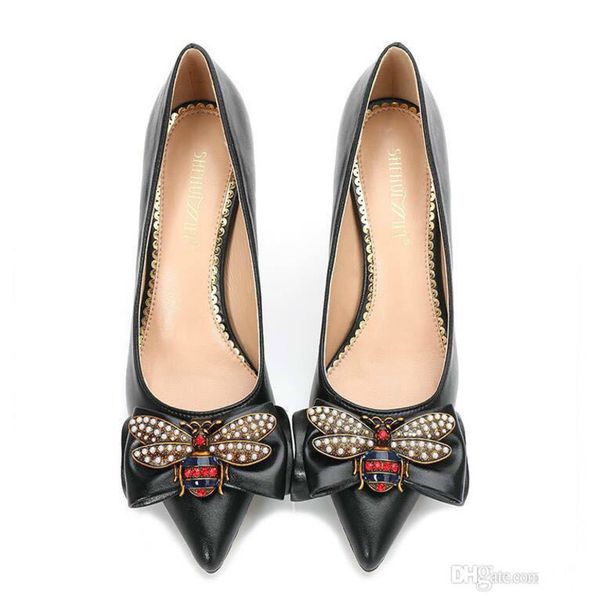 dress shoes trendy luxury designer women pumps ribbon bowtie big bees high-heeled bride pointed wedding cx 1zop, Black
dress shoes trendy luxury designer women pumps ribbon bowtie big bees high-heeled bride pointed wedding cx 1zop, Black