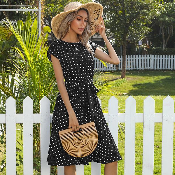 summer long dress polka dot casual pleated dresses new 2022 sundress vacation clothes for women a line fashion midi dress, Black;gray
summer long dress polka dot casual pleated dresses new 2022 sundress vacation clothes for women a line fashion midi dress, Black;gray