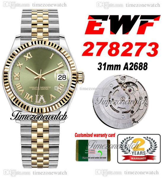 ewf 31mm 278273 a2688 automatic womens ladies watch two tone yellow gold green roman dial jubileesteel bracelet super edition same serial ca, Slivery;brown
ewf 31mm 278273 a2688 automatic womens ladies watch two tone yellow gold green roman dial jubileesteel bracelet super edition same serial ca, Slivery;brown