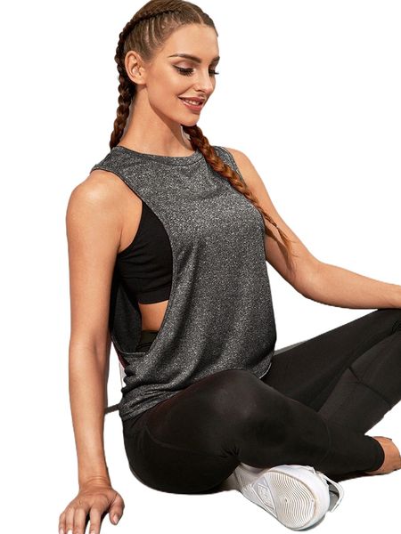 drop armhole sports tank y8qn#, Gray