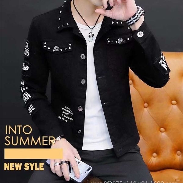 new denim jacket korean teenagers cotton yellowblackredwhite students men spring autumn river hole youth dress coat 201116, Black;brown
new denim jacket korean teenagers cotton yellowblackredwhite students men spring autumn river hole youth dress coat 201116, Black;brown