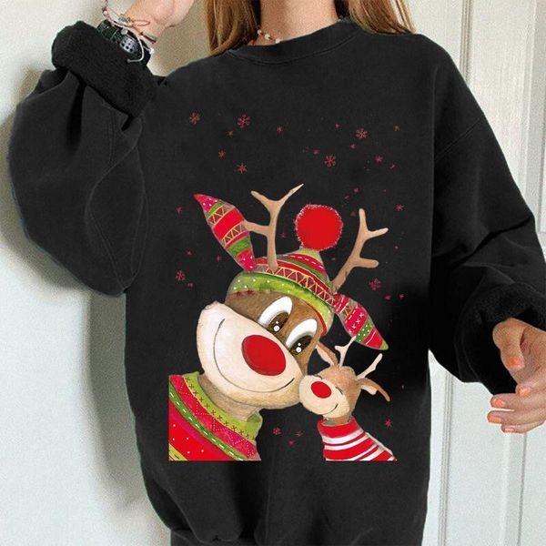 women's hoodies & sweatshirts women autumn winter chiristmas elk casual crew neck print long sleeve female sweatshirt moletom #t2g, Black
women's hoodies & sweatshirts women autumn winter chiristmas elk casual crew neck print long sleeve female sweatshirt moletom #t2g, Black