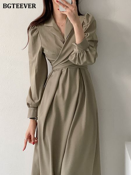 bgteever chic elegant notched collar women a-line dress full sleeve slim waist ladies solid dress 2022 midi vestidos, Black;gray
bgteever chic elegant notched collar women a-line dress full sleeve slim waist ladies solid dress 2022 midi vestidos, Black;gray