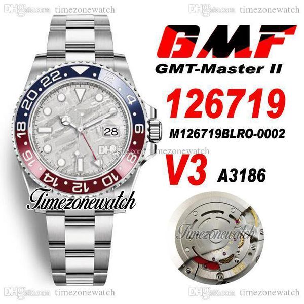 gmf v3 gmt ii 126719 a3186 automatic mens watch pepsi red blue ceramic bezel meteorite dial 904l oystersteel bracelet warranty card super ed, Slivery;brown
gmf v3 gmt ii 126719 a3186 automatic mens watch pepsi red blue ceramic bezel meteorite dial 904l oystersteel bracelet warranty card super ed, Slivery;brown