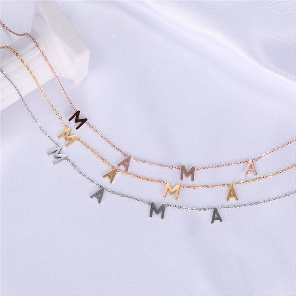 new fashion mama pendant necklace 3 colors plated stainless steel necklace for mother gift, Silver
new fashion mama pendant necklace 3 colors plated stainless steel necklace for mother gift, Silver