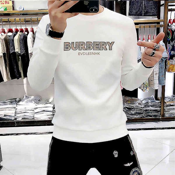 men's sweater long sleeve t-shirt 2021 autumn winter new laser drill with tide brand inside for comfort, Black
men's sweater long sleeve t-shirt 2021 autumn winter new laser drill with tide brand inside for comfort, Black