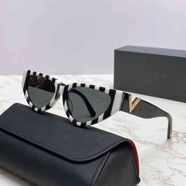 sunglasses warre net red same personalized cat's eye va4063 black and white color frame women, White;black 
sunglasses warre net red same personalized cat's eye va4063 black and white color frame women, White;black