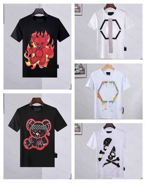 phillip plain men designer pp skull diamond t shirt short sleeve dollar brown bear brand tee o-neck skulls tshirt tees 08, White;black 
phillip plain men designer pp skull diamond t shirt short sleeve dollar brown bear brand tee o-neck skulls tshirt tees 08, White;black