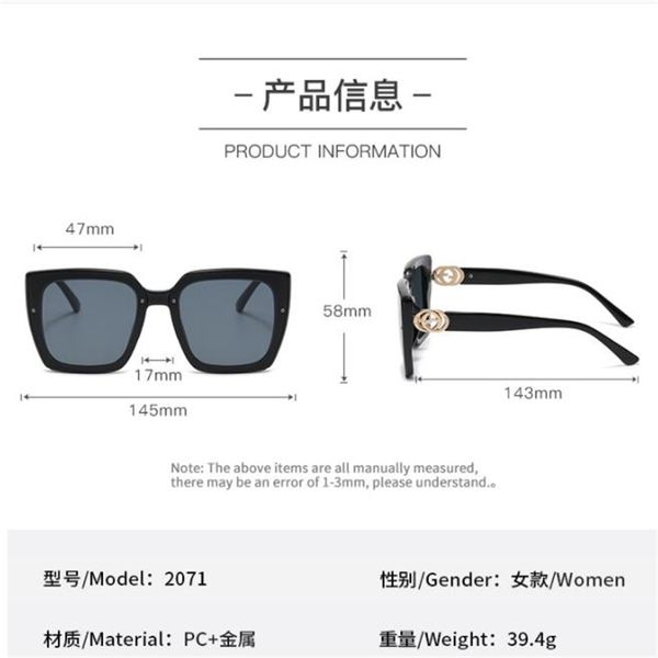 luxury casual sunglasses uv400 black metal glasses wholesale sunshade mirror for both men and women, White;black
luxury casual sunglasses uv400 black metal glasses wholesale sunshade mirror for both men and women, White;black