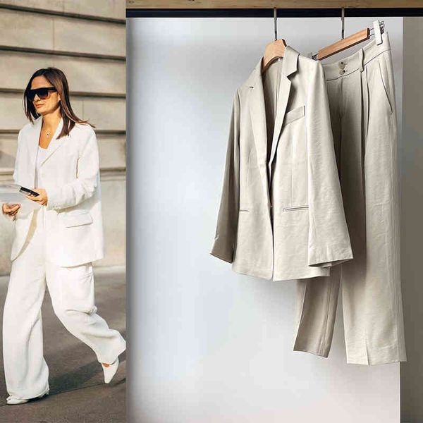 women's suits blazers composite material vc casual loose suit set women's yuan, White;black
women's suits blazers composite material vc casual loose suit set women's yuan, White;black