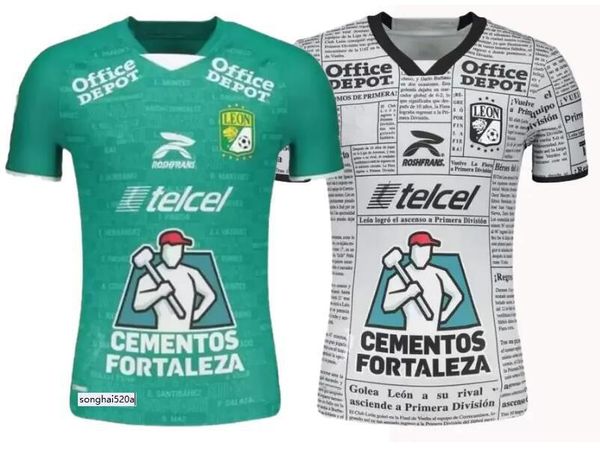 customized 22 23 leon mexico club thai quality soccer jersey football uniform home dropshipping accepted 10 moises 30 pelipo melo 7 dudu 29, Black;yellow