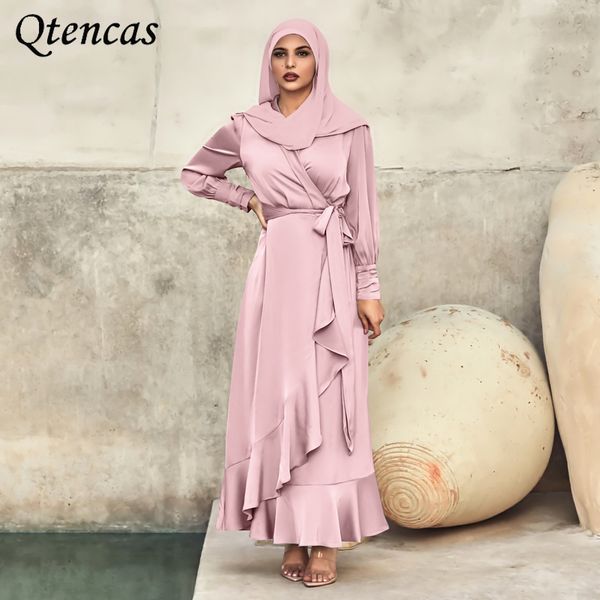 eid mubarak hijab muslim dress women satin abaya dubai summer maxi turkish dresses islam african clothes caftan ropa arabe mujer, Red
eid mubarak hijab muslim dress women satin abaya dubai summer maxi turkish dresses islam african clothes caftan ropa arabe mujer, Red