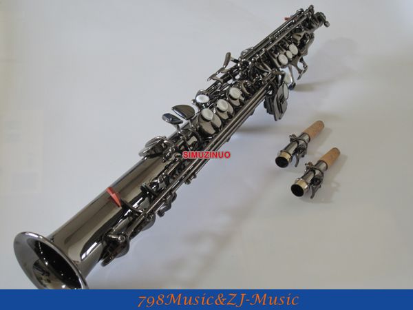 black nickel soprano saxophone high f# sax 2 neck new case
black nickel soprano saxophone high f# sax 2 neck new case