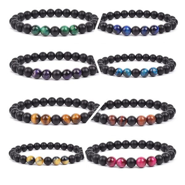 men women various natural stone tigers eye strand bracelets mattte black obsidan onyx beads bracelet bangles whoelsale
men women various natural stone tigers eye strand bracelets mattte black obsidan onyx beads bracelet bangles whoelsale
