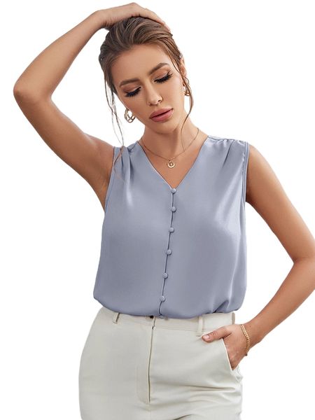 ruched covered button blouse g1gh#, White
ruched covered button blouse g1gh#, White