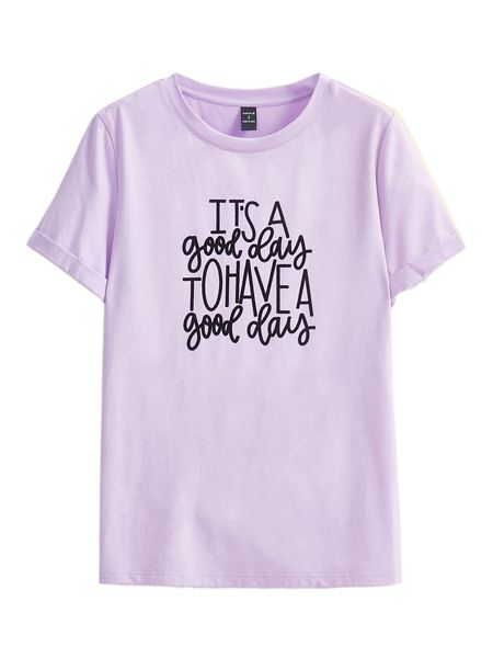 x graceandcompany slogan graphic round neck tee p4d2#, White