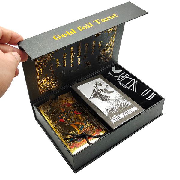 2022 amazon new gold foil magician oracle tarot game cardtarot bronzing color printing tarot boardgame with gift box factory wholesale
2022 amazon new gold foil magician oracle tarot game cardtarot bronzing color printing tarot boardgame with gift box factory wholesale