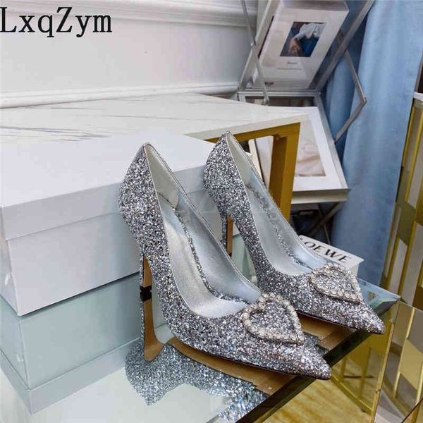 sandals silver sequined heart shape decor women pointed toe crystal high heels shoes luxury woman pumps party, Black
sandals silver sequined heart shape decor women pointed toe crystal high heels shoes luxury woman pumps party, Black