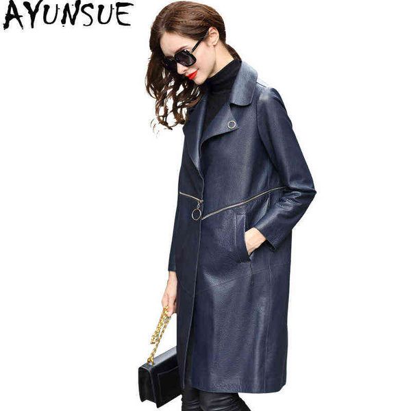 ayunsue fashion genuine leather jacket long loose trech jacket female genuine sheepskin jackets autumn winter jackets for women lms172 j2207, Black
ayunsue fashion genuine leather jacket long loose trech jacket female genuine sheepskin jackets autumn winter jackets for women lms172 j2207, Black