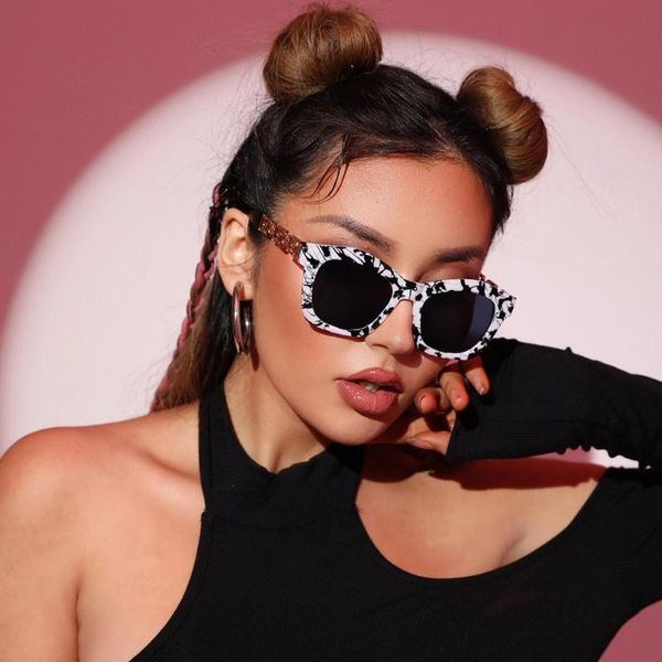 sunglasses vintage small frame square women men fashion designer trend punk hip hop sun glasses for female uv400, White;black 
sunglasses vintage small frame square women men fashion designer trend punk hip hop sun glasses for female uv400, White;black